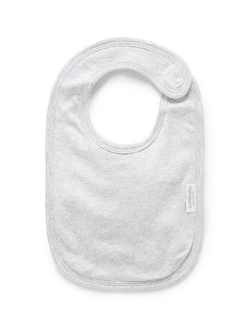 Pure Baby Organic Pale Grey Melange Bib - Perfect Little Bundles