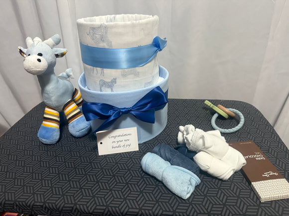 Gerry Giraffe Boys Premium Nappy Cake
