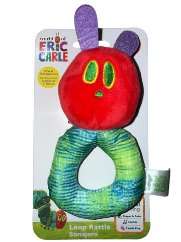 Eric Carle - The Very Hungry Caterpillar Fabric Loop Rattle, 15cm