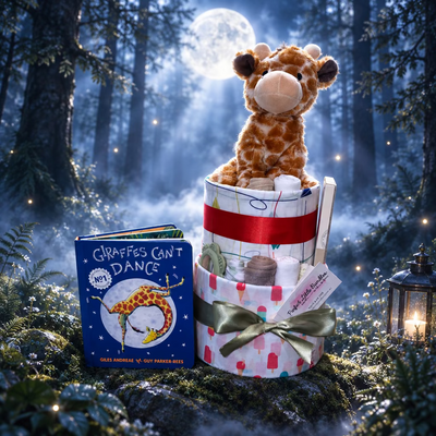Fluffy Spotty Giraffe Deluxe Nappy Cake