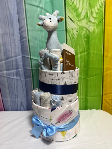 Gerry Giraffe Boys Premium Nappy Cake