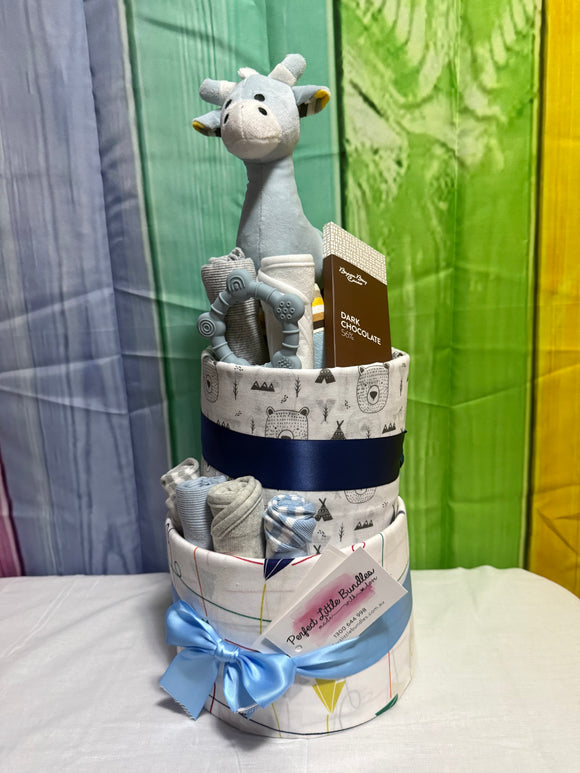 Gerry Giraffe Boys Premium Nappy Cake