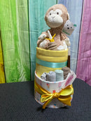 Micah Monkey Deluxe Nappy Cake-3