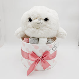 Sami Seal Baby Pink Nappy Cake