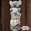 Koala Baby Girls Premium 2-Tier Nappy Cake-1