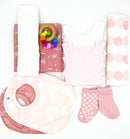 Luxe Nappy cake content for newborn baby girl