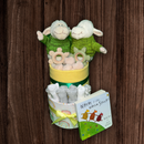 Twin nappy cake where is the green sheep