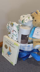 Winter Baby Boy Peter Rabbit Nappy Cake Hamper-3