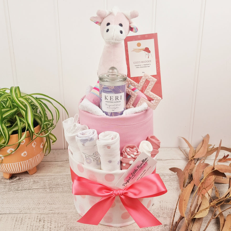 Georgia Giraffe Girls Premium Nappy Cake