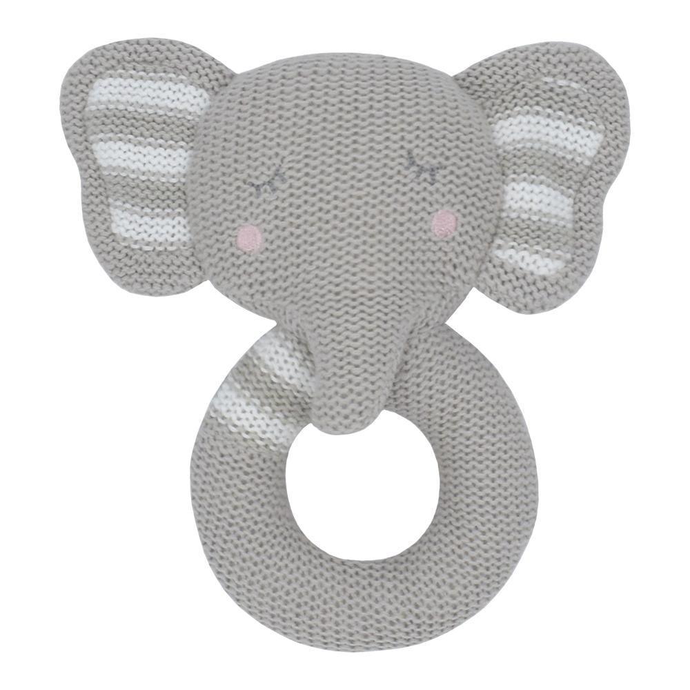 Eli The Elephant Knitted Rattle - Perfect Little Bundles