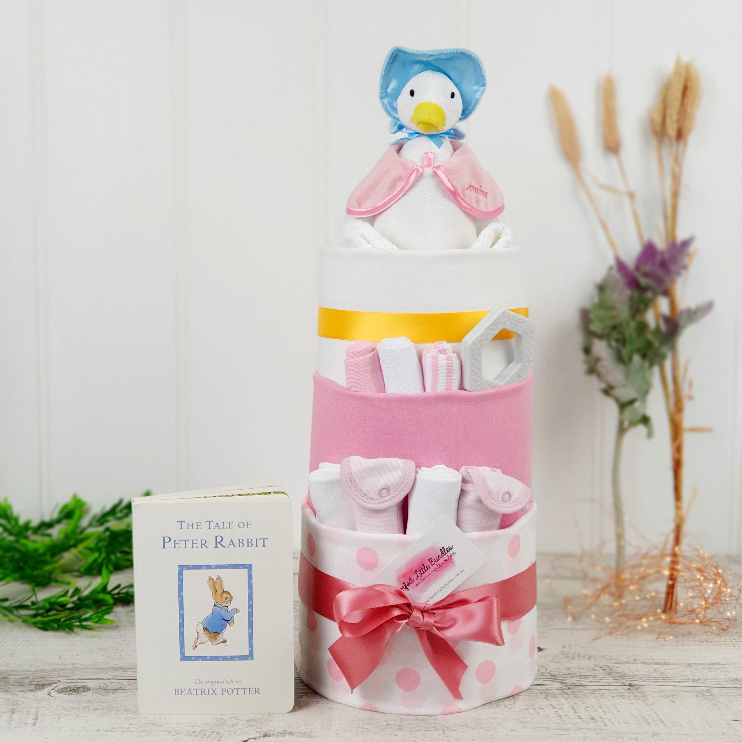 Jemima Puddle Duck Luxe Nappy Cake - Perfect Little Bundles