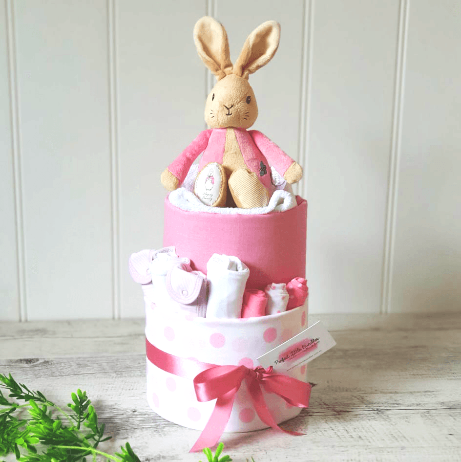 My First Flopsy Bunny Premium Nappy Cake - Perfect Little Bundles