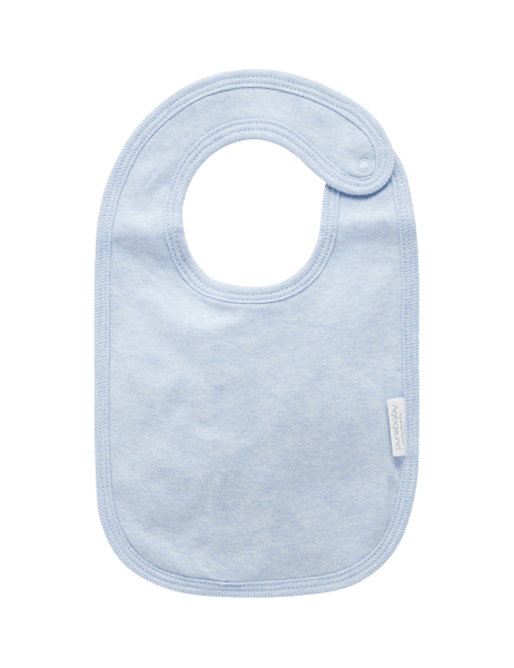 Pure Baby Organic Pale Blue Melange Bib - Perfect Little Bundles