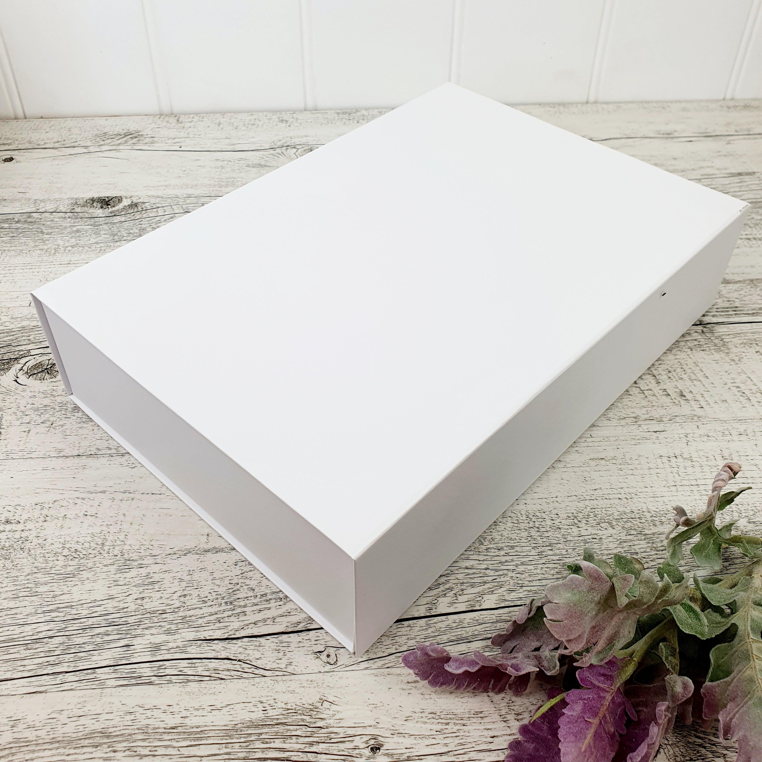 White Magnetic Gift Box with Silk Ribbon - Perfect Little Bundles